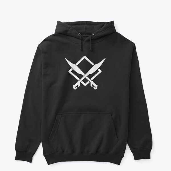 CUTTING EDGE GAMER White Logo Hoodie CuttingEdgeGamer LLC