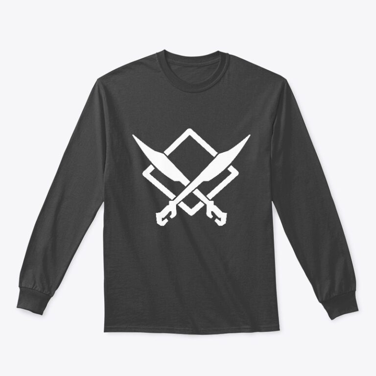 CUTTING EDGE GAMER White Logo Long Sleeve CuttingEdgeGamer LLC